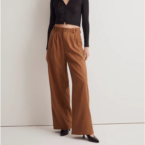 Madewell Harlow Wide Leg Pant in Acorn NWOT - Picture 2 of 13